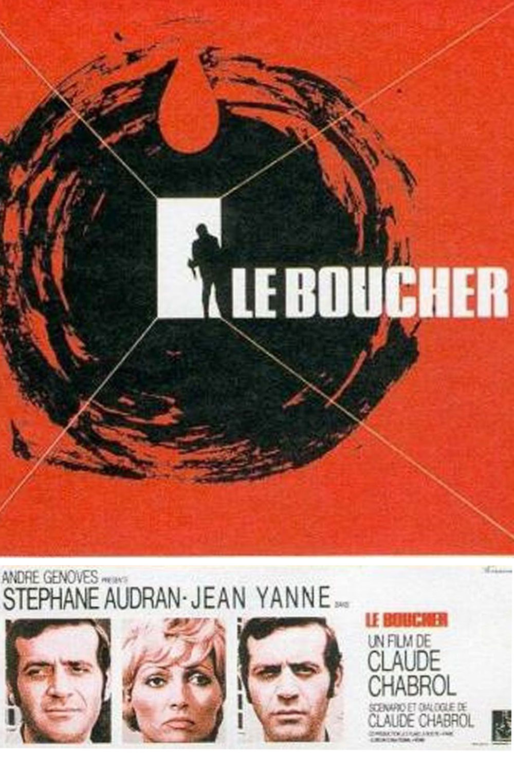 Affiche « Le boucher » de Claude Chabrol.